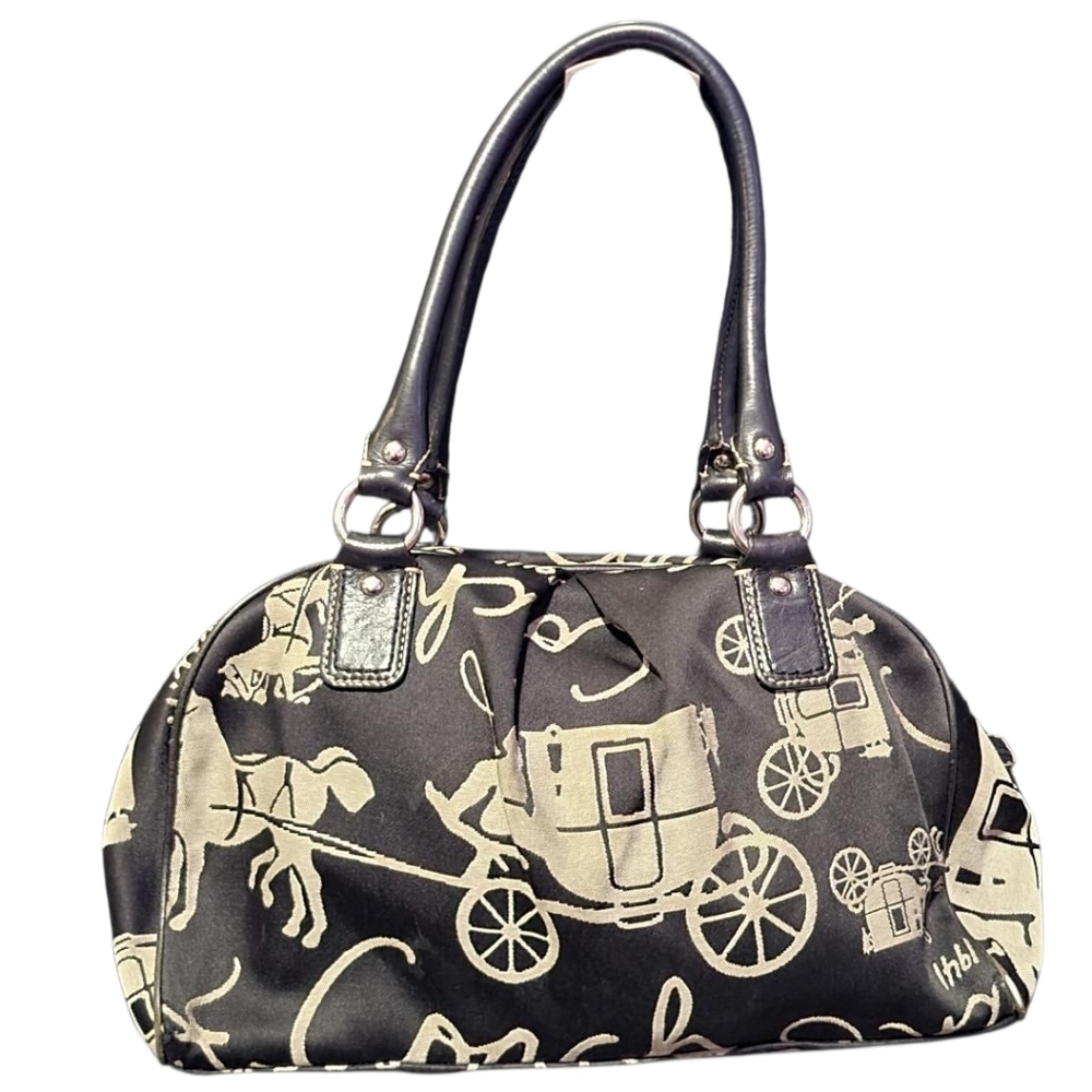 COACH Satchel Handbag Carriage Logo